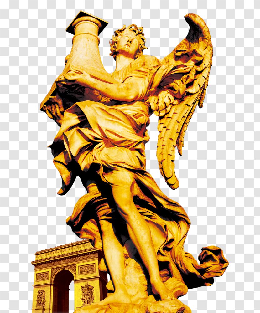 Ponte SantAngelo Sculpture Statue - Carving - Take Angel Vase Transparent PNG