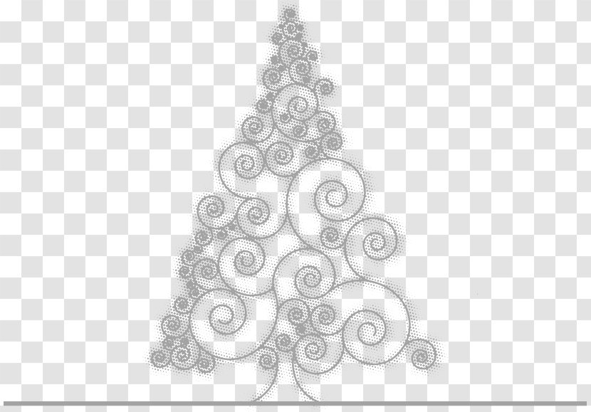 Christmas Tree Drawing Grey - Ornament - Painted Gray Sketch Pattern Transparent PNG