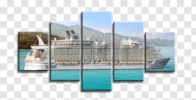 Caribbean Cruise Ship MS Allure Of The Seas Adventure - Royal Cruises - Canvas Print Transparent PNG