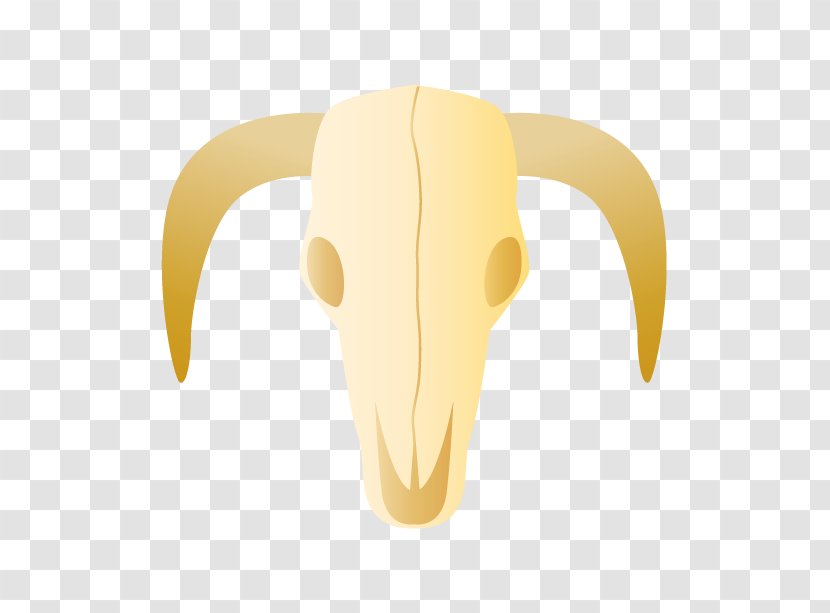 Cattle Horn Bull Clip Art - Yellow Transparent PNG