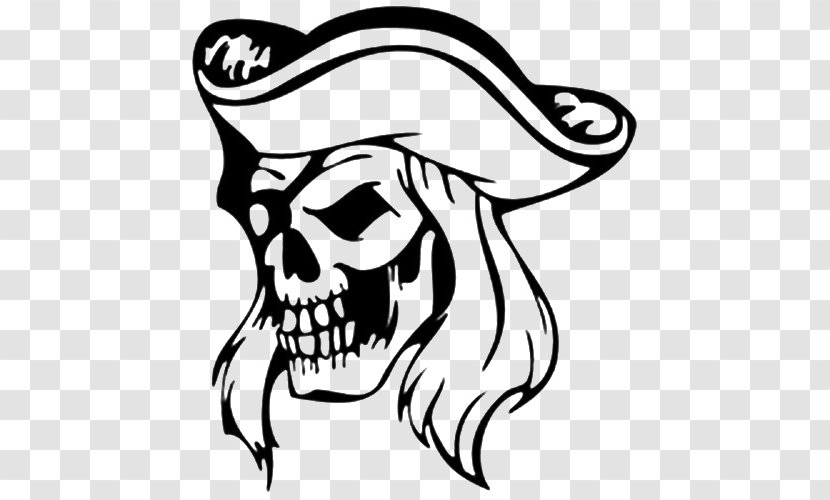Pirate Skull Sticker Coloring Book Decal Transparent PNG
