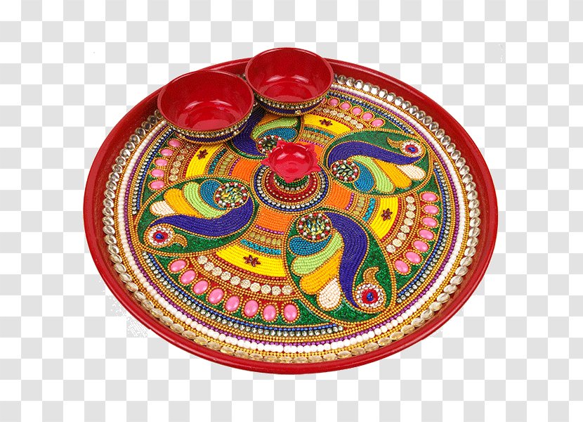 Puja Thali Plate Diya Platter - Tableware - Pooja Transparent PNG