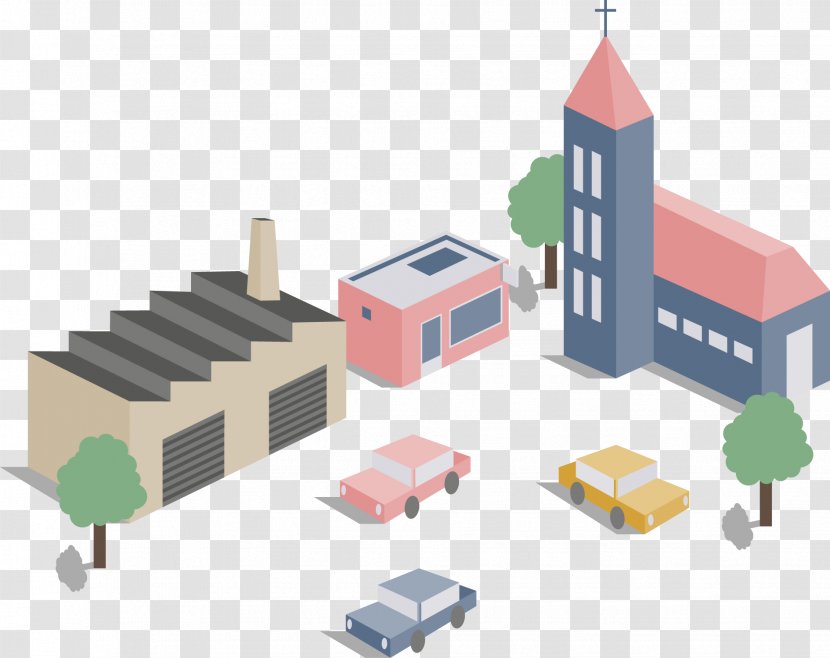 Factory Chemical Plant Illustration - Vector Church Transparent PNG