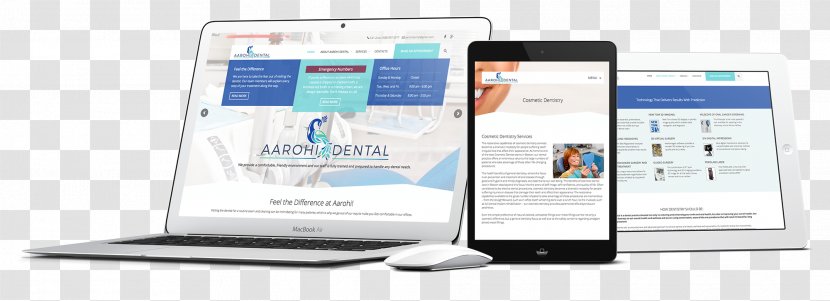 Aarohi Dental PC Dentistry Smartphone Hygienist - Communication - Website Mock Up Transparent PNG