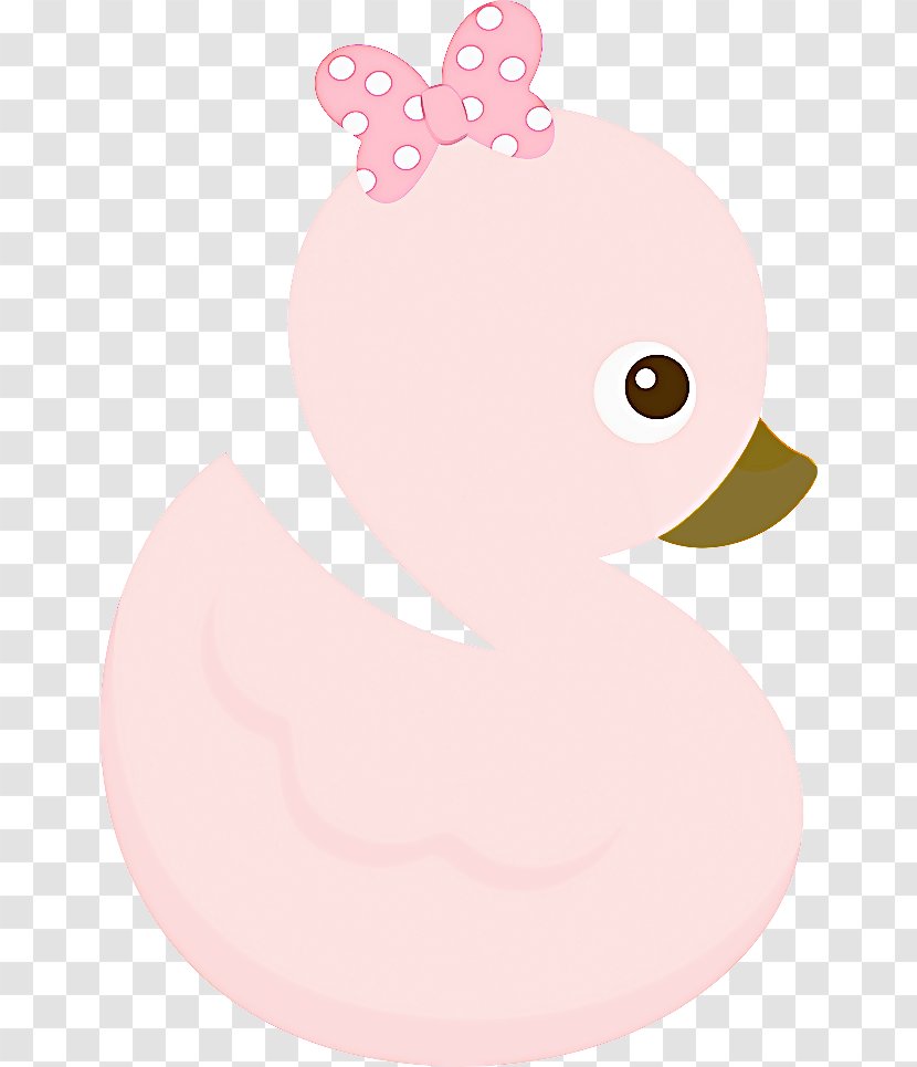 Pink Rubber Ducky Bird Cartoon Clip Art - Water - Toy Ducks Geese And Swans Transparent PNG