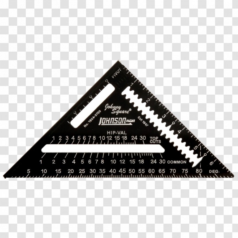 Speed Square Rafter Combination Tool Aluminium - Angle Transparent PNG