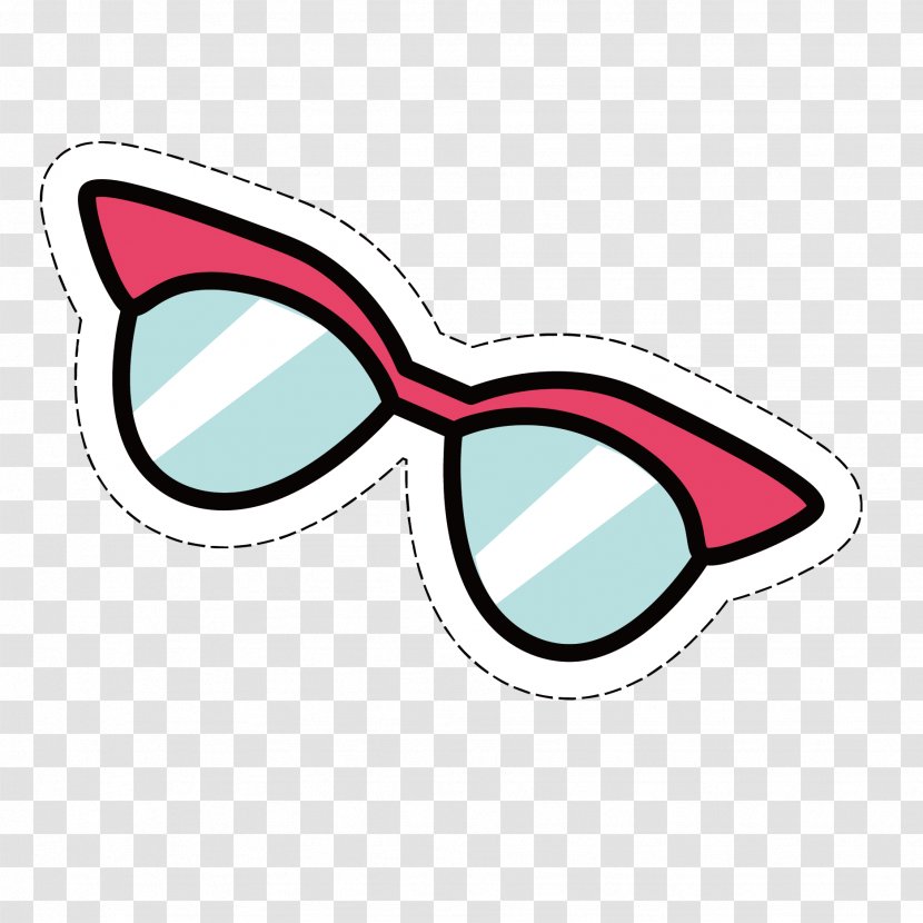 Sunglasses Designer Euclidean Vector - Pink - Fashion Glasses Transparent PNG