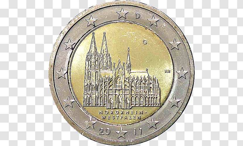 German Euro Coins 2 Coin Commemorative - 50 State Quarters Transparent PNG