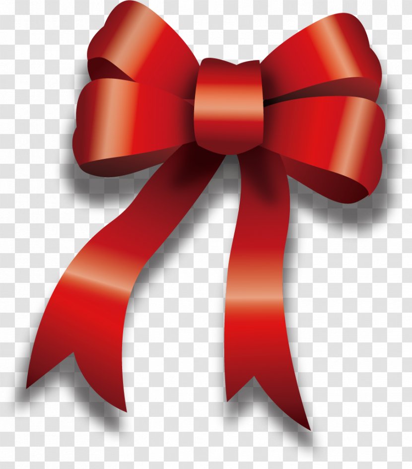Ribbon Red - Shoelace Knot - Shiny Bow Transparent PNG