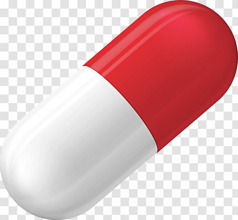 Medicine Cartoon - Red - Pill Transparent PNG