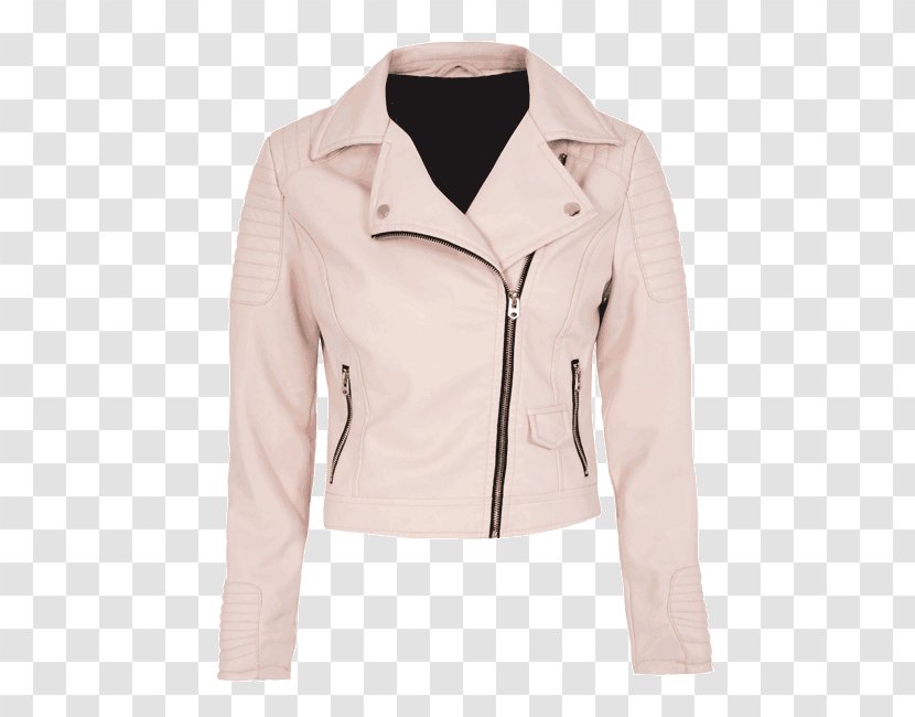 Leather Jacket Coat Flight Fashion - Hood Transparent PNG