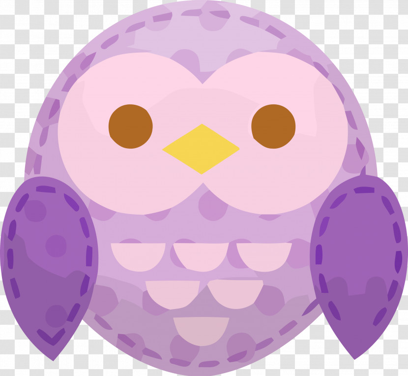 Owl Purple Violet Cartoon Pink Transparent PNG