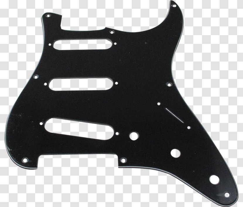 Pickguard Fender Stratocaster Standard Guitar Musical Instruments - Black And White Transparent PNG