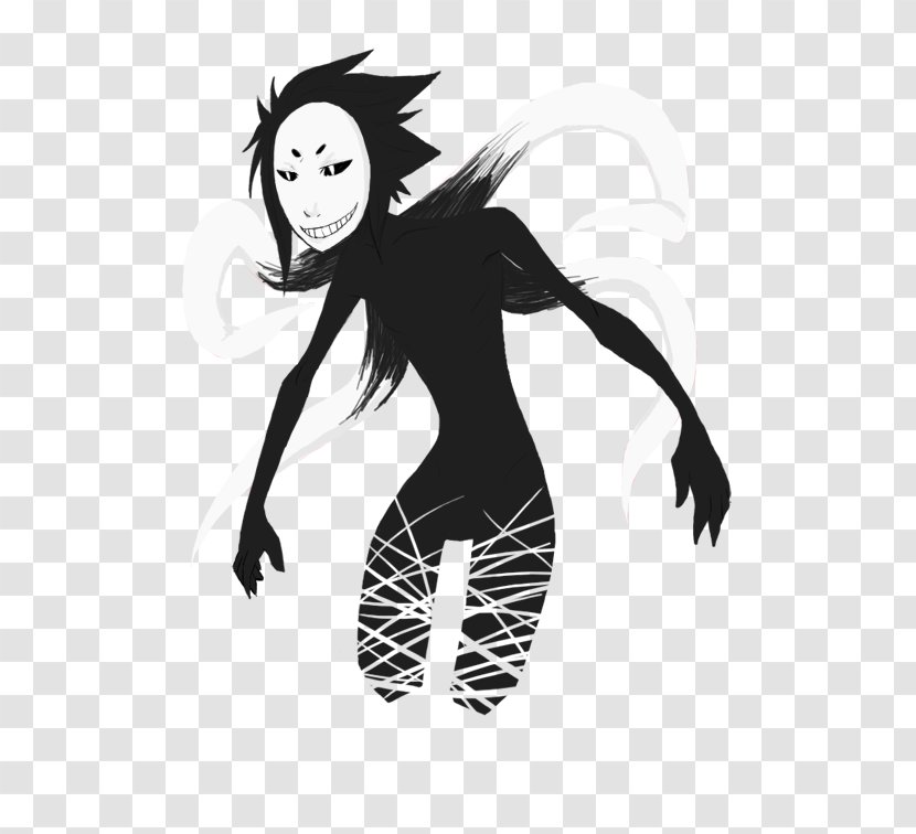 Black Hair Demon Homo Sapiens Cartoon - Flower Transparent PNG