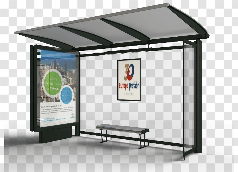 Bus Stop Awning Street Furniture - Steel - Mobiliario Urbano Transparent PNG