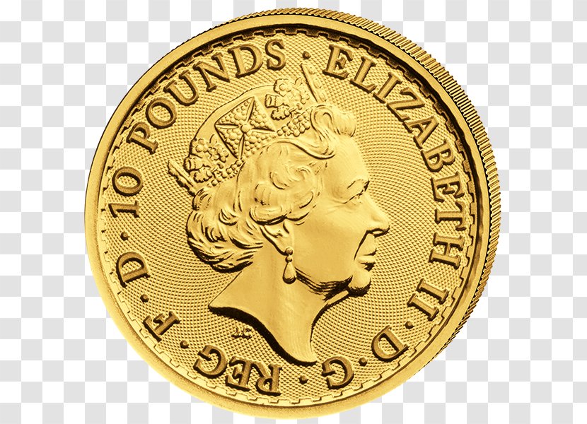 Royal Mint Sovereign Britannia Bullion Coin Gold - Brass Transparent PNG