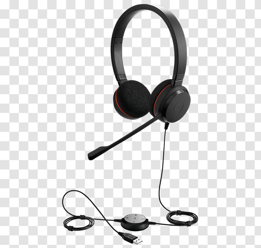 Jabra Evolve 20 UC Stereo MS Mono Headset Headphones - Audio Equipment Transparent PNG