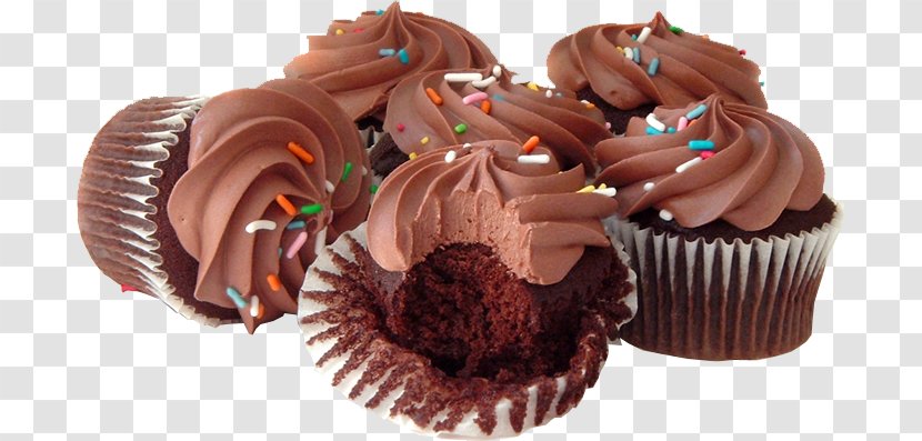 Cupcake Chocolate Cake Hot Ganache - Ischoklad Transparent PNG