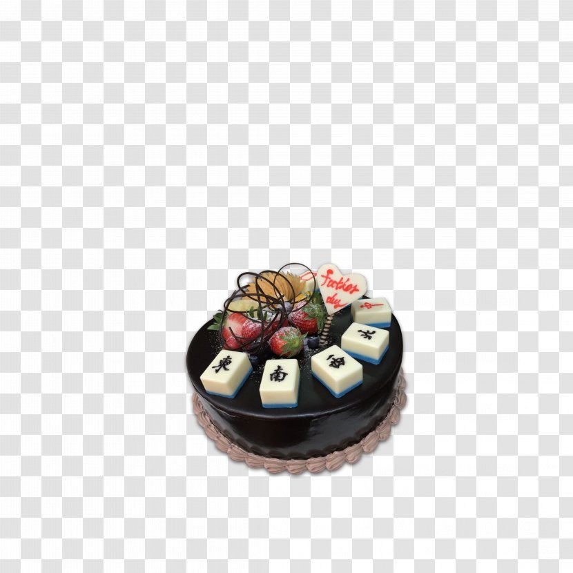 Mahjong Birthday Cake Chocolate - Designer Transparent PNG