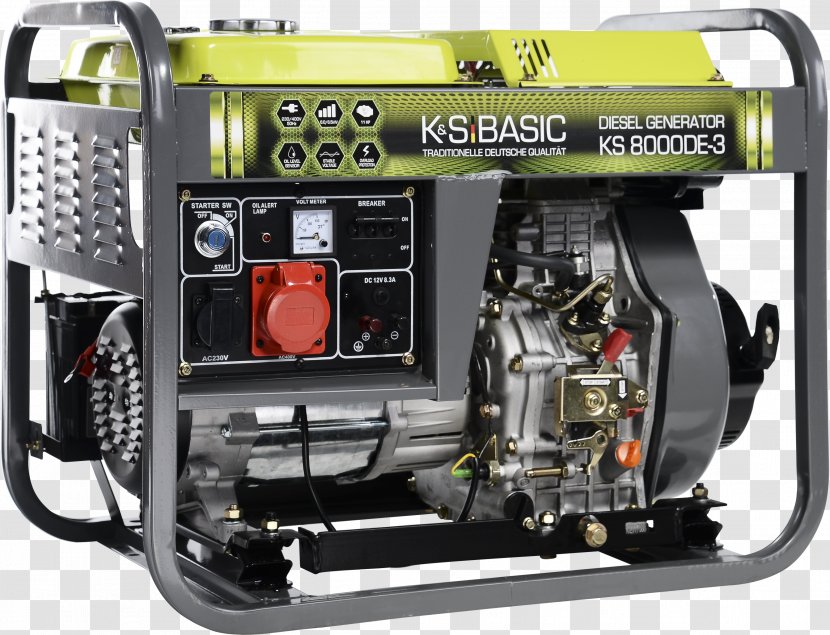 Electric Generator Diesel Engine-generator Motor Electricity - Engine Transparent PNG
