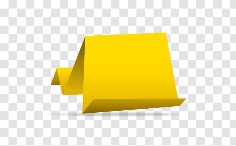 Paper Yellow Clip Art - Material - Origami Style Border Transparent PNG