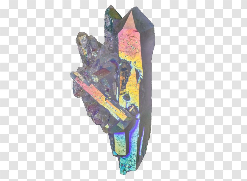 Alt Attribute Metal-coated Crystal Purple Mineral - Yellow - Instagram Transparent PNG