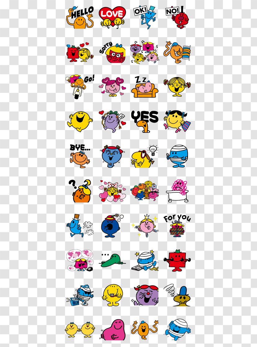 Mr. Men Sticker Little Miss Princess About Line Book - Mr And Transparent PNG