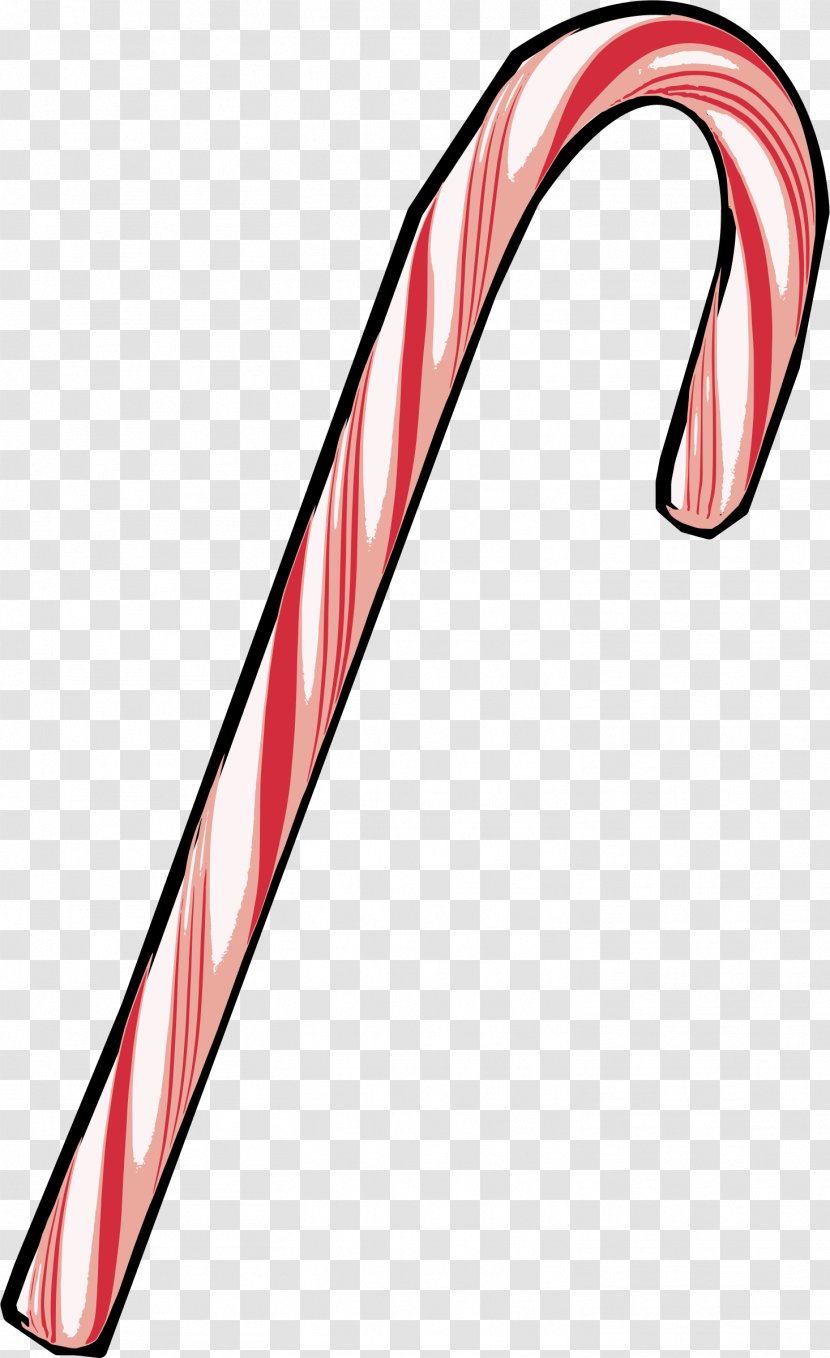 Candy Cane Walking Stick Clip Art - Body Jewellery Transparent PNG
