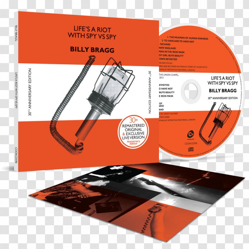 Life's A Riot With Spy Vs Phonograph Record Brewing Up Billy Bragg Volume 1 Compact Disc - Cooking Vinyl Transparent PNG