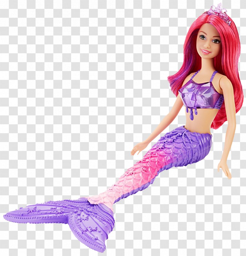 Barbie Gem Kingdom Mermaid Doll Rainbow Lights Toy Fashion - Figurine Transparent PNG