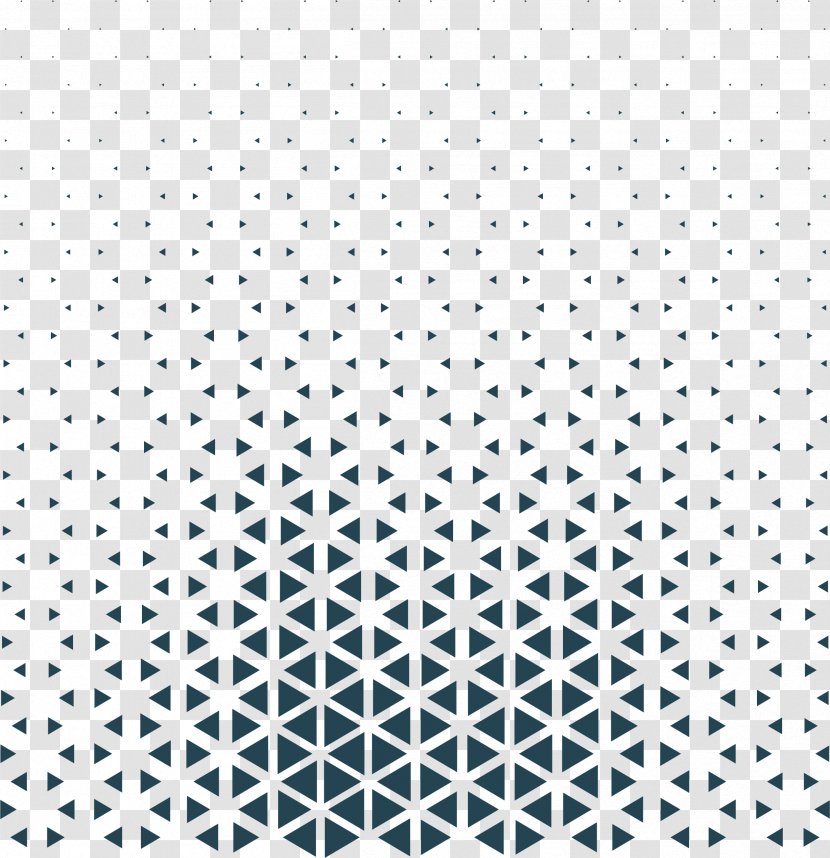 Triangle Black And White Royalty-free Pattern - Halftone - Blue Technology Transparent PNG