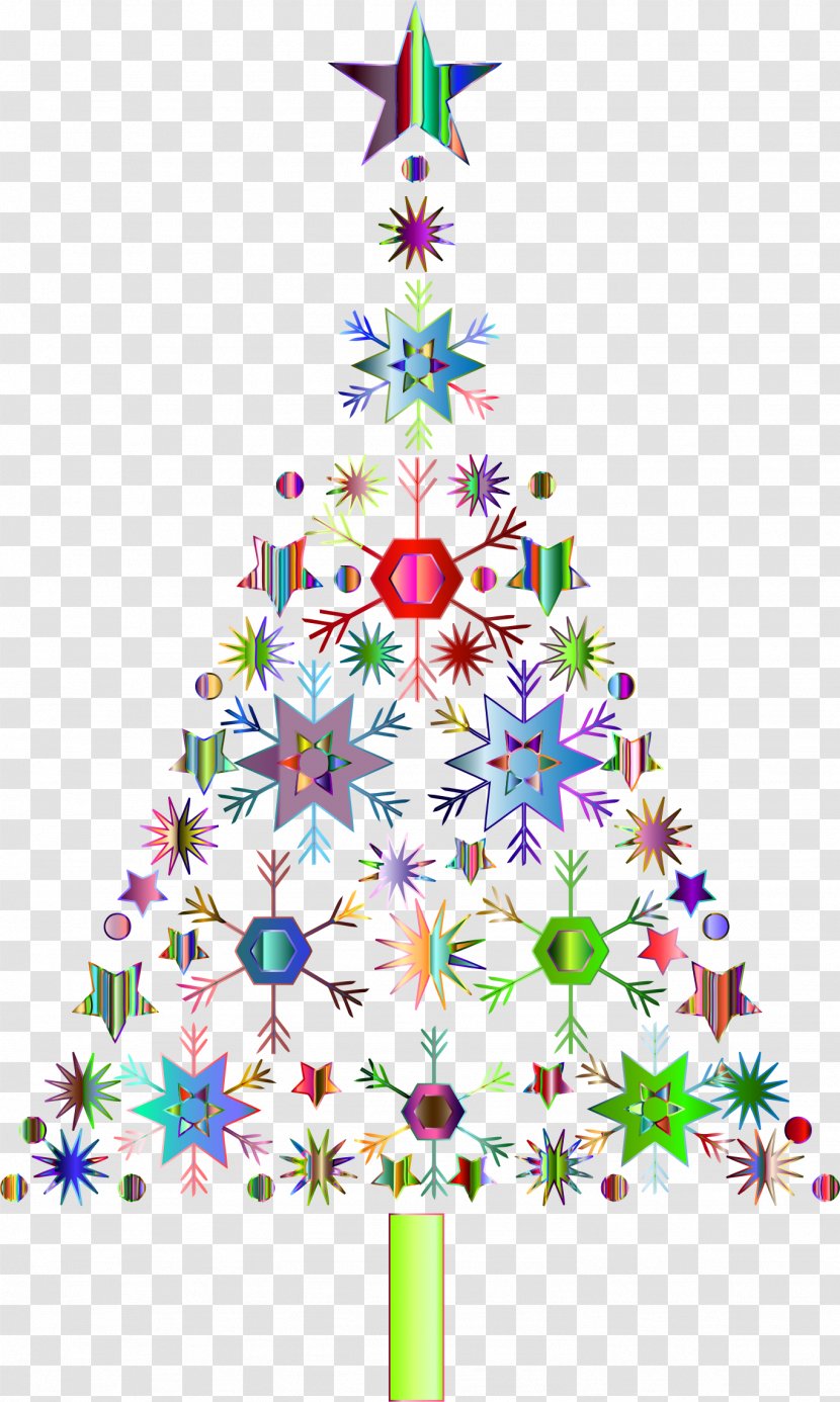 Christmas Tree Snowflake Decoration Clip Art - Fir Transparent PNG