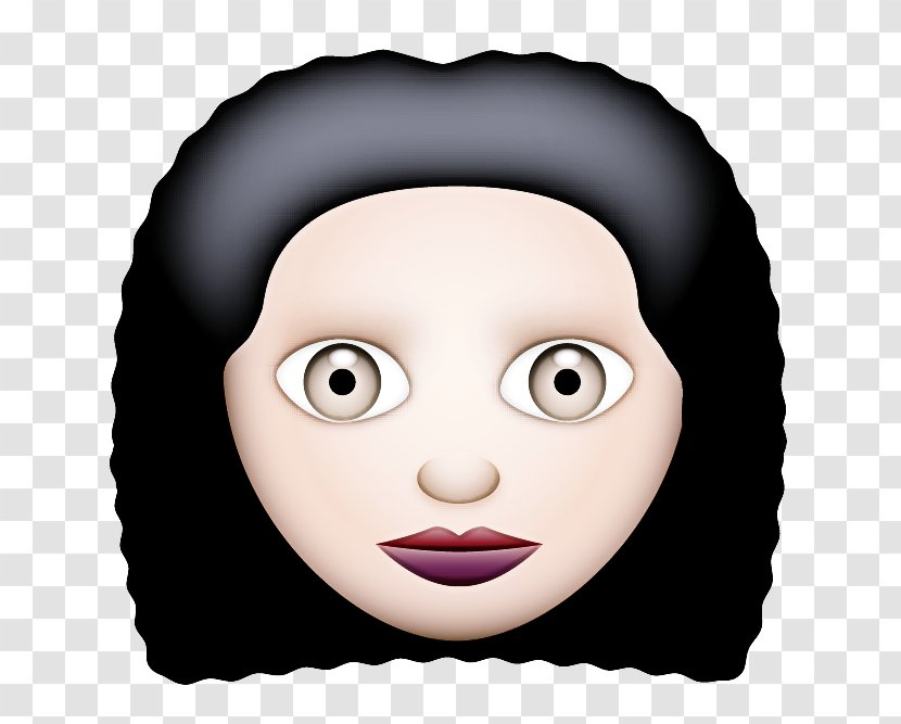 Emoji Hair - Head - Black Child Transparent PNG