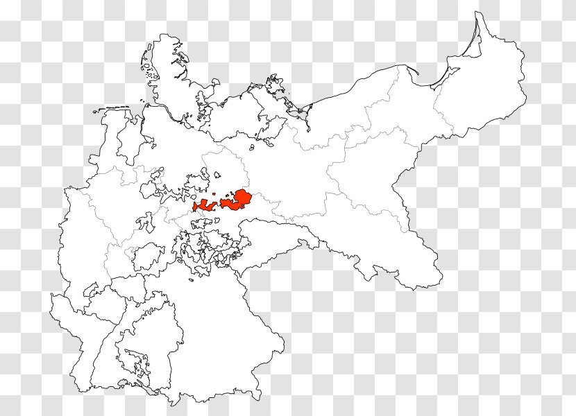 Kingdom Of Saxony German Empire Map North Confederation Bavaria - Tree Transparent PNG