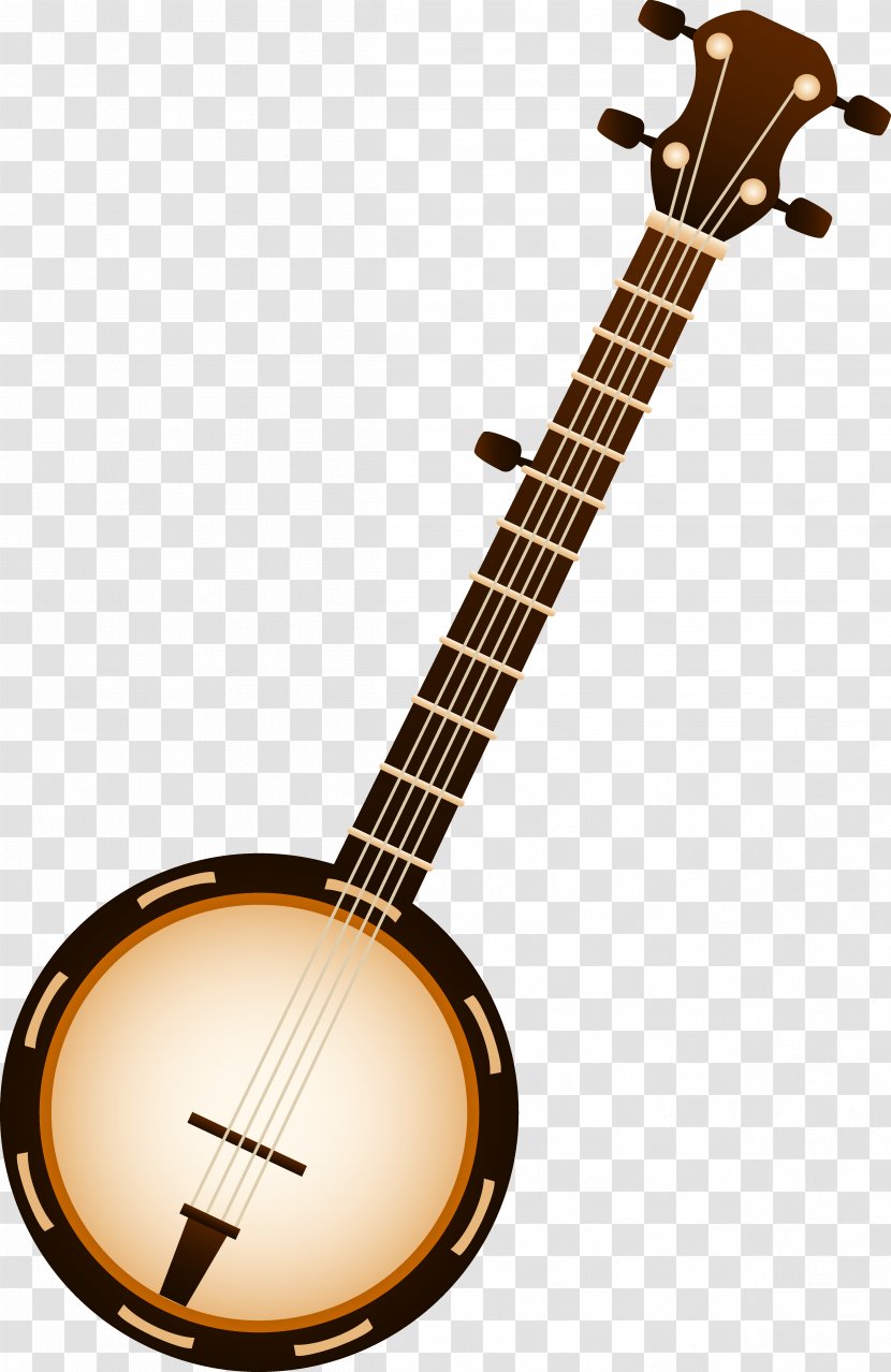 Banjo Musical Instruments String Bluegrass Clip Art - Flower Transparent PNG