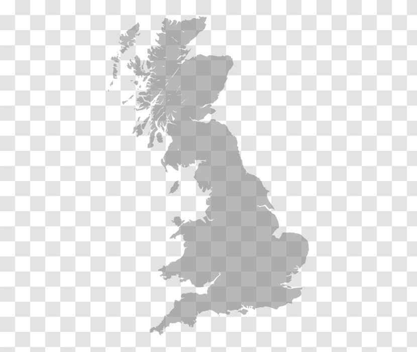 Blank Map London - Lake District Transparent PNG