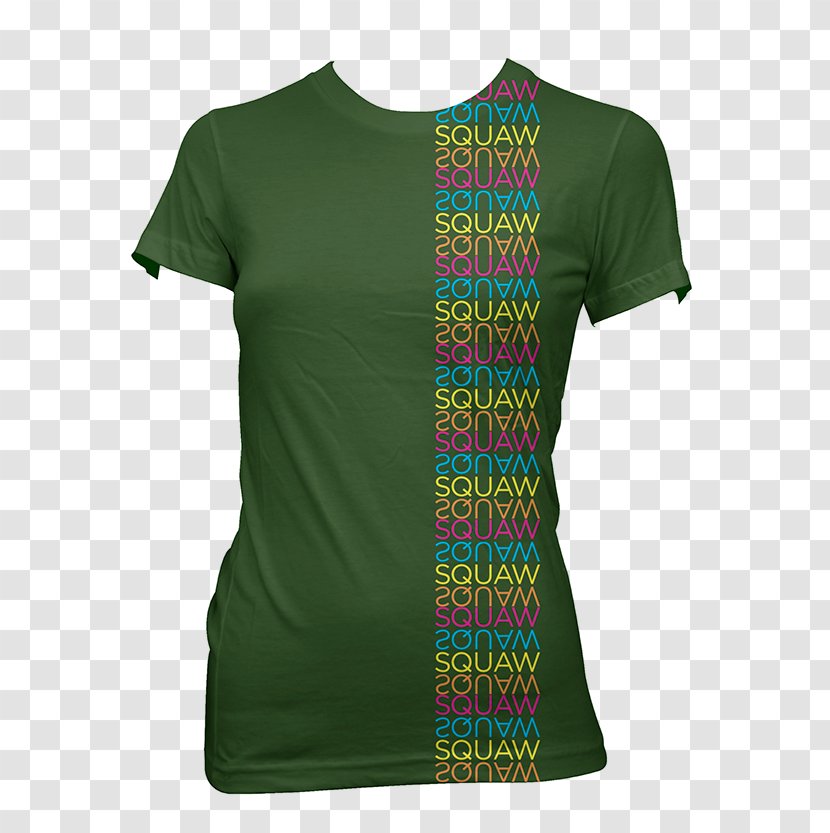 Printed T-shirt Clothing Sleeve - Green - Squaw Valley Transparent PNG