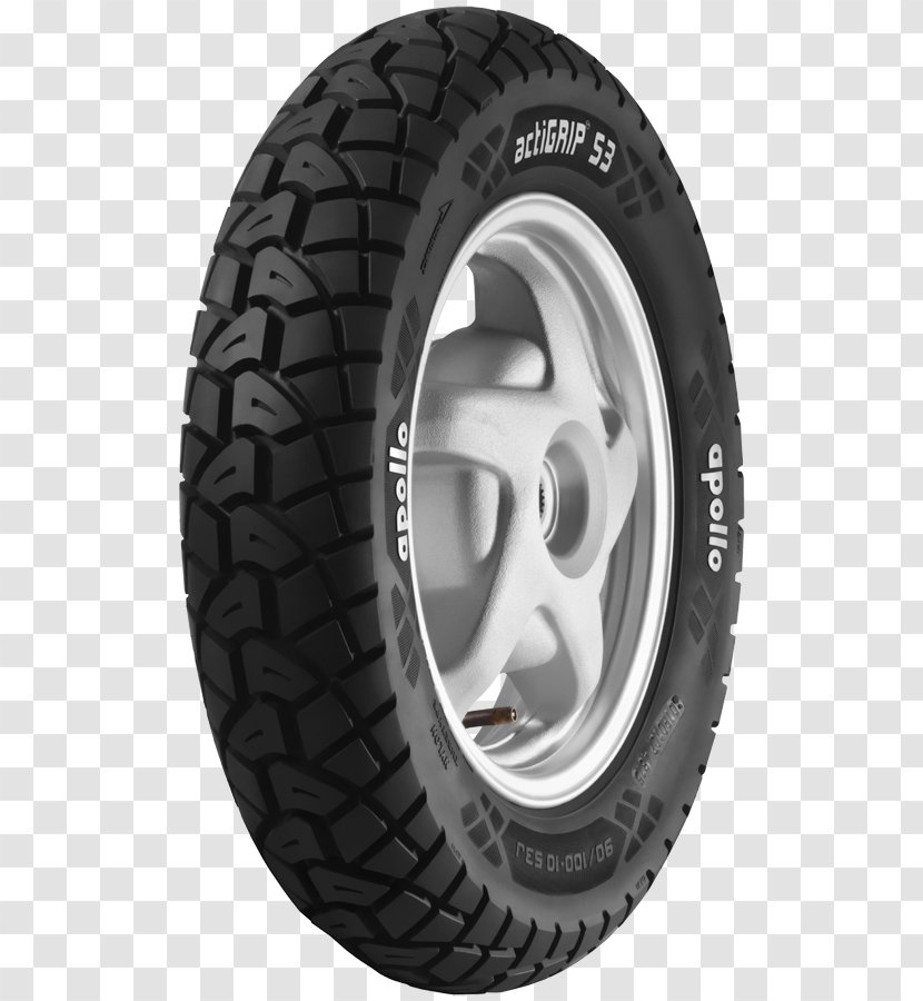 Scooter Car Apollo Tyres Motorcycle Tire - Tread - Indian Transparent PNG