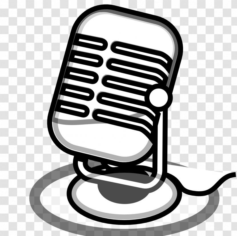 Microphone Black And White Clip Art - Website - Vintage Radio Cliparts Transparent PNG
