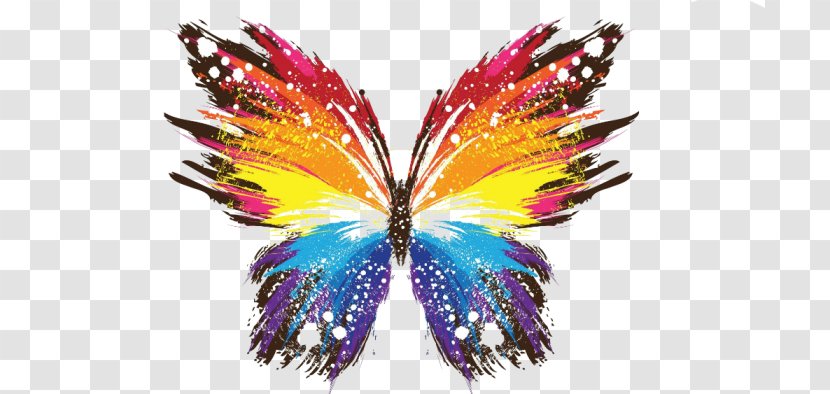 Butterfly Effect Color Desktop Wallpaper - Brushfooted Butterflies Transparent PNG