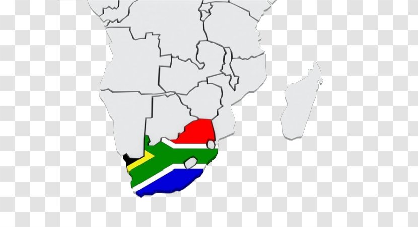 South Africa Map - Material - 3D Transparent PNG