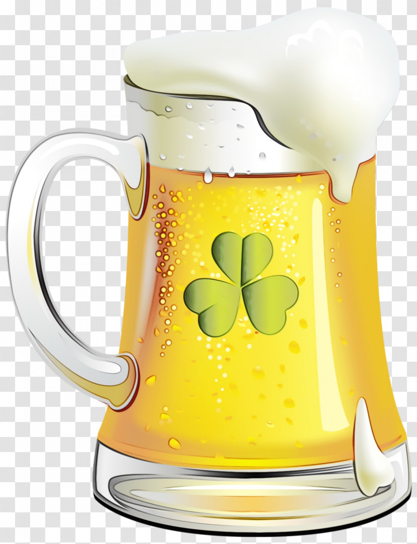 Yellow Drinkware Mug Beer Stein Tableware Transparent PNG