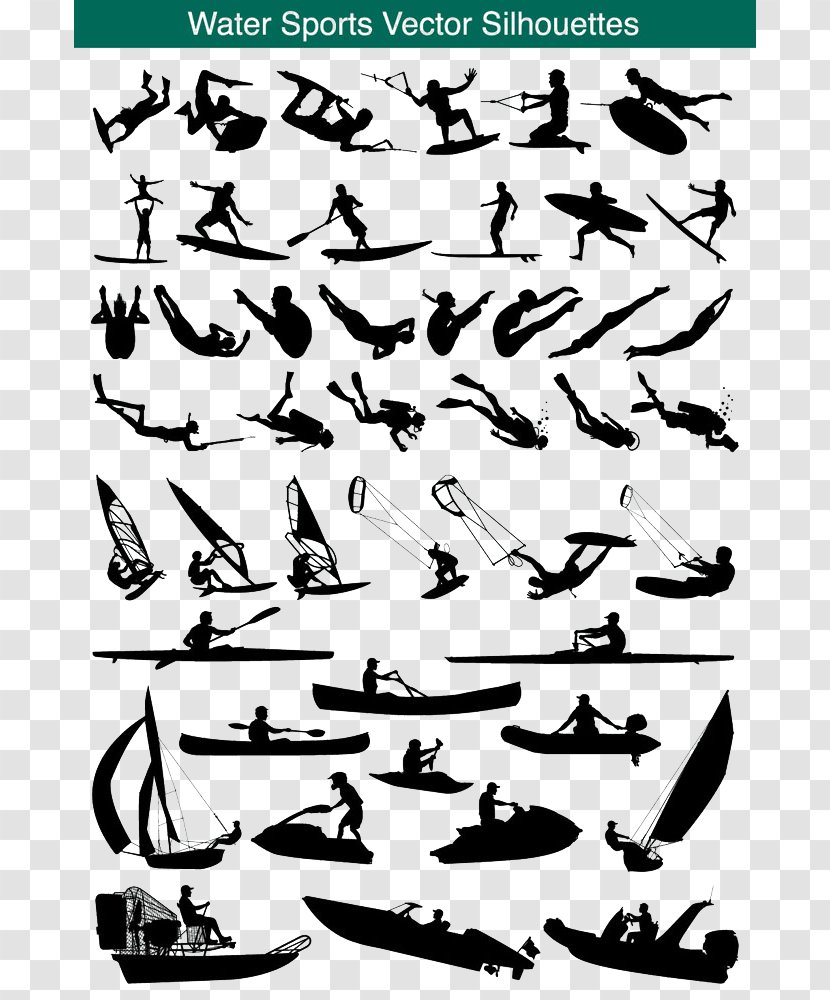 Silhouette Sport Royalty-free Illustration - Art - Water Sports Image Transparent PNG