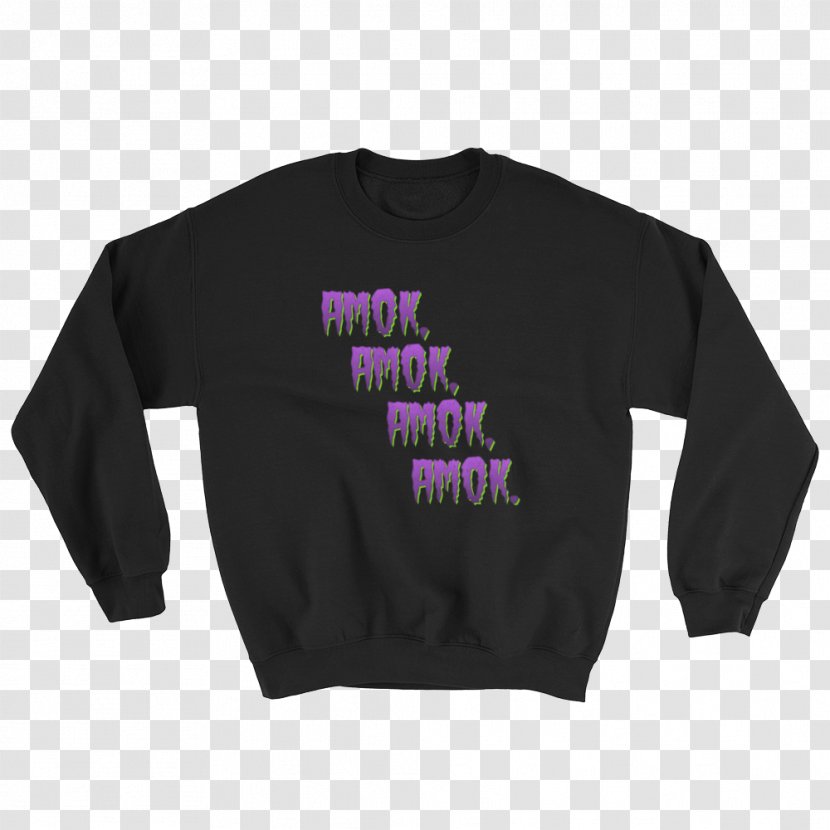 Long-sleeved T-shirt Hoodie Crew Neck Neckline - Purple Transparent PNG
