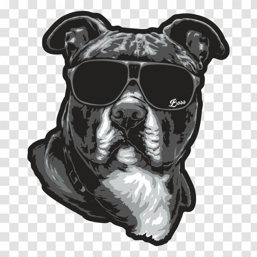 Boston Terrier American Staffordshire Dog Breed Goggles Bull - Glasses Transparent PNG