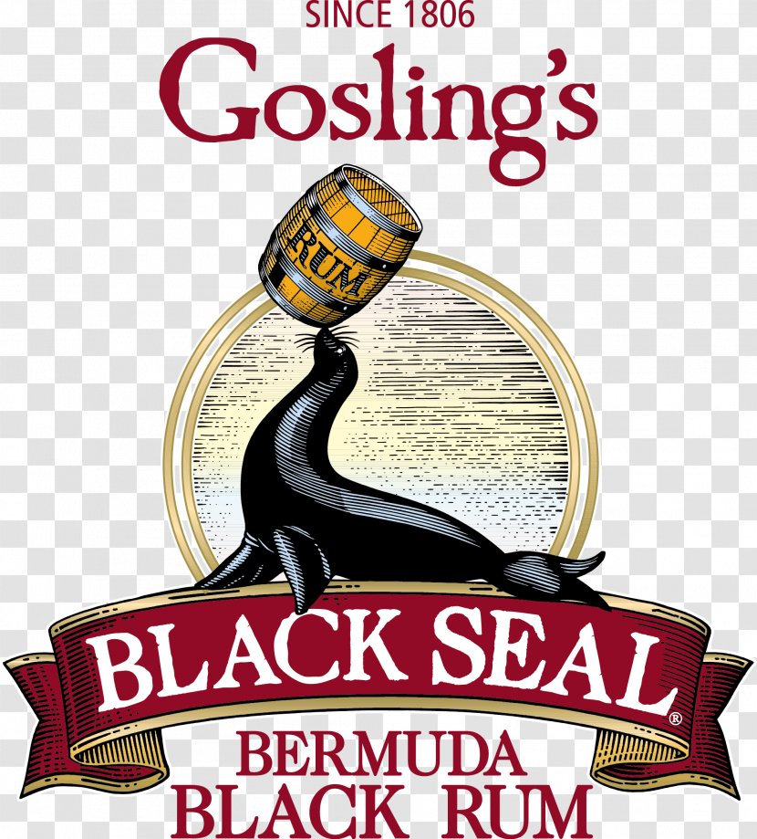 Black Seal Rum 700ml Liqueur Gosling Brothers Bacardi 151 - Fever Tree Logo Transparent PNG