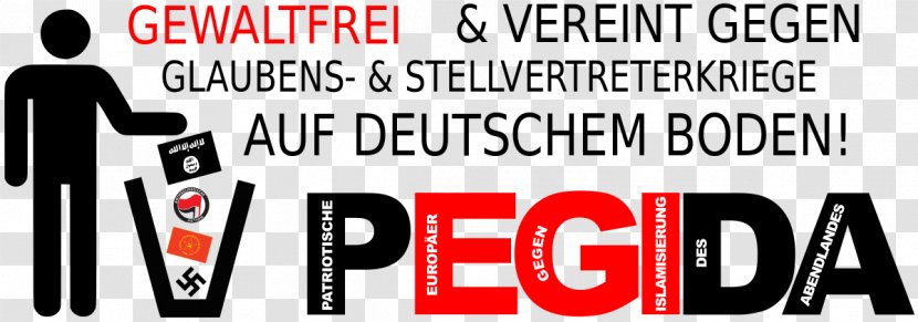 Pegida Poster Banner Logo Symbol - Text Transparent PNG