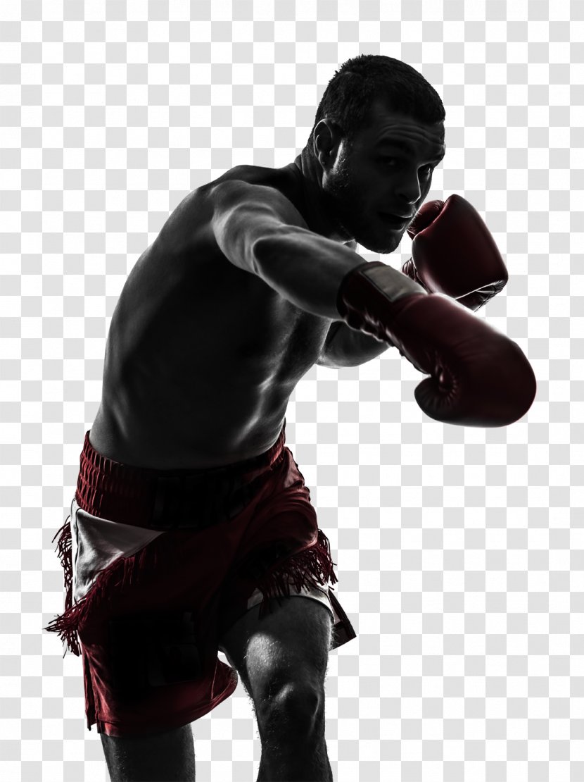 Kickboxing Punch Muay Thai Stock Photography - Silhouette - Boxing Gloves Transparent PNG