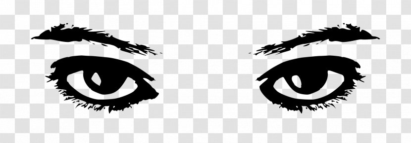 Human Eye Black And White Clip Art - Watercolor Transparent PNG