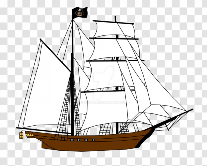 Ship Boat Brigantine Sail Watercraft - East Indiaman - Pirate Transparent PNG